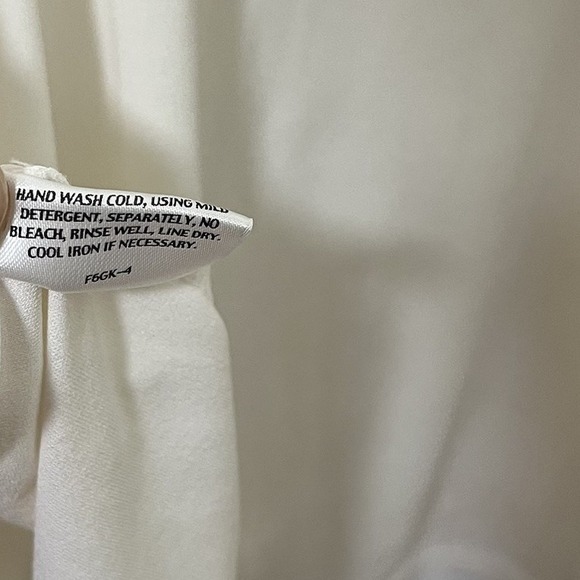 Eileen Fisher Women Silk Round Neck Long Sleeve Top Size 2X White Capsule Career - Picture 6 of 6